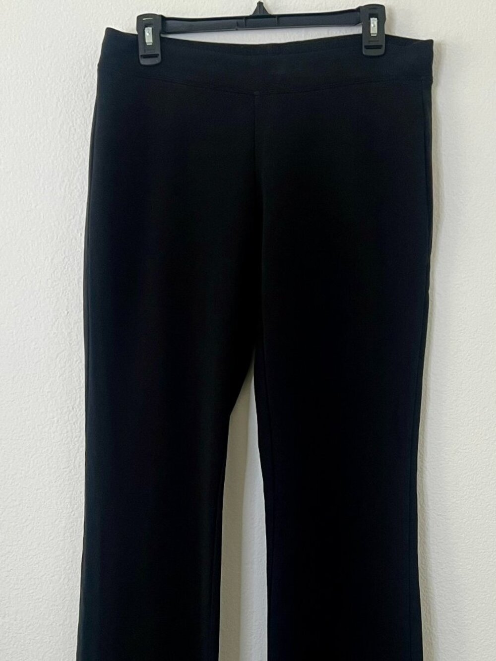 Eileen Fisher Washable Stretch Crepe Straight Pants Women's S Black Pull on